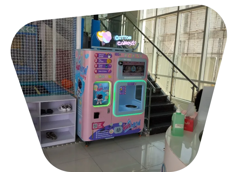 Funland Vending cotton candy machine at Fun Point family venue, UAE