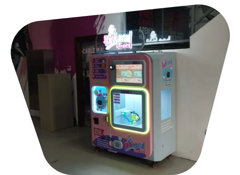 Funland Vending cotton candy machine at Street Maniax indoor entertainment center, UAE